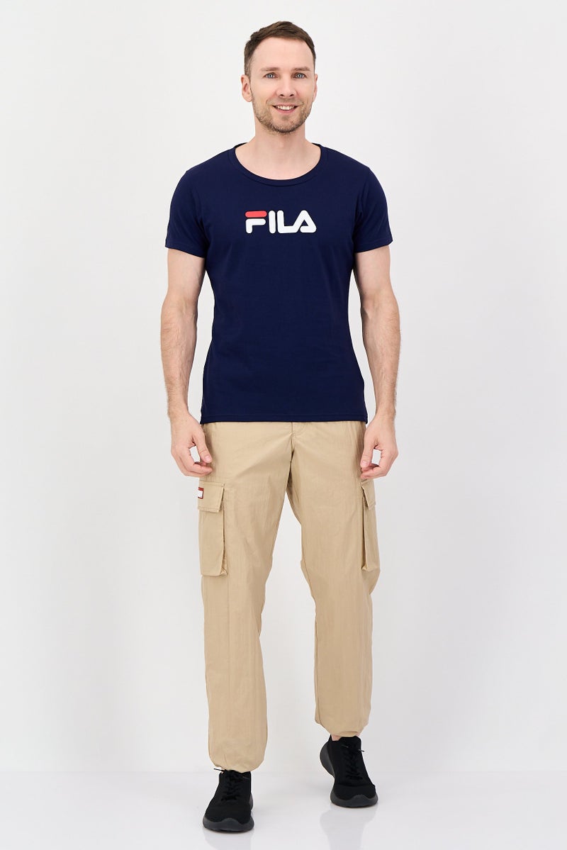 FILA Men Sportswear Fit Short Sleeve Outdoor T-Shirt, Navy - Image 4